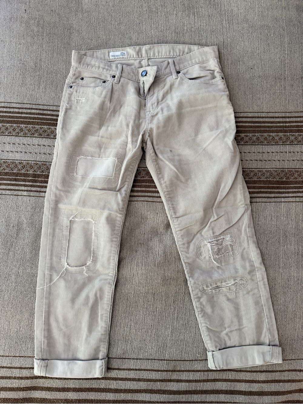 GAP Women's Light Beige Sexy Boyfriend Corduroy - size 25P